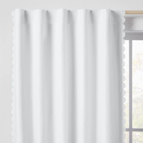 42"W x 84"L Scallop Kids' Blackout Window Curtain Panel Cream - Pillowfort™