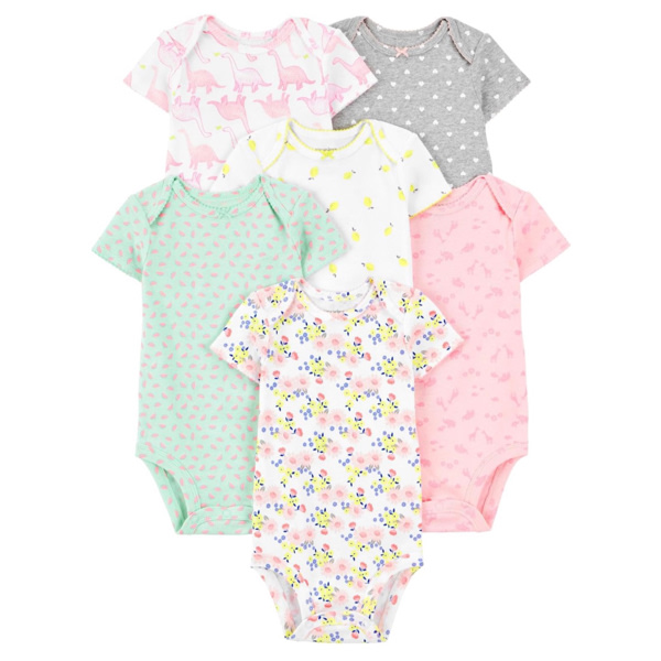 Simple Joys by Carter's Baby-Girls 6-Pack Short-Sleeve Bodysuit