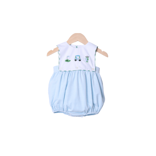 French Knot Blue Stripe Golf Bubble