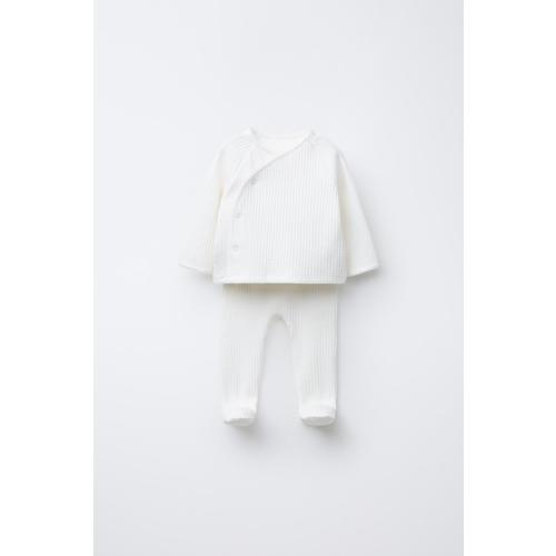 TEXTURED SWEATER AND LEGGINGS SET - White | ZARA United States