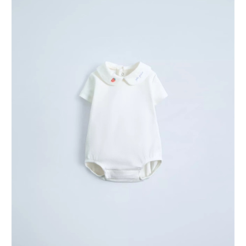 BODYSUIT WITH EMBROIDERED COLLAR
