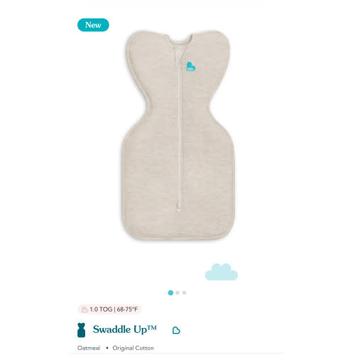 Swaddle Up™ 1.0 TOG Cotton Oatmeal