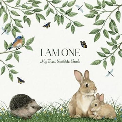 I Am One My First Scribble Book: First Birthday Gift for 1 Year Old Girl or Boy - Blank Pages for a Beautiful Baby Keepsake Drawing Book