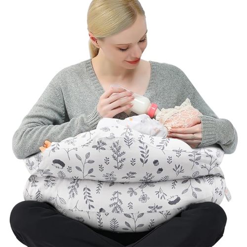 Chilling Home Nursing Pillow for Breastfeeding, Adjustable Nursing Pillow Breast Feeding Pillow Bottle Feeding, Breastfeeding Essentials for Newborn, Removable Cover
