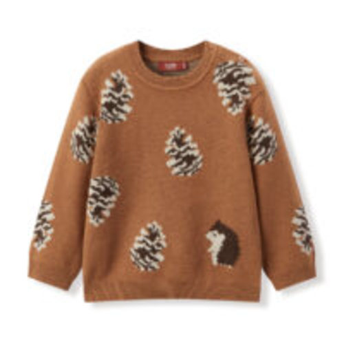 Pinecone & Hedgehog Knitted Sweater | MILKBARN Kids | Organic and Bamboo Baby Clothes and Gifts