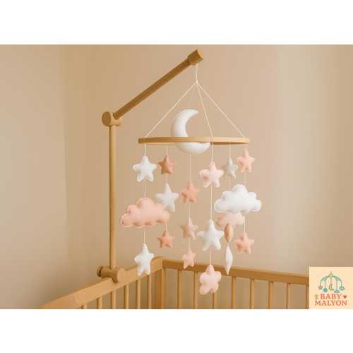 Minimalist Baby Mobile, Minimalist Baby Mobile Nursery, Mobile Cloud, Cot Mobile, Moon Baby Mobile, Mobile Hanging, Personalized Baby Mobile