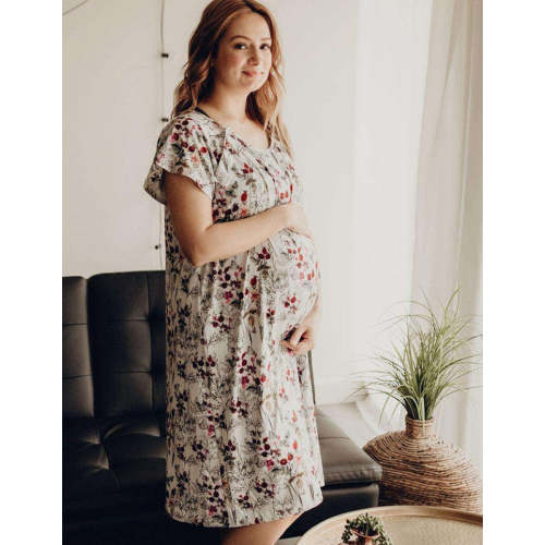 Floral Labor & Delivery Gown