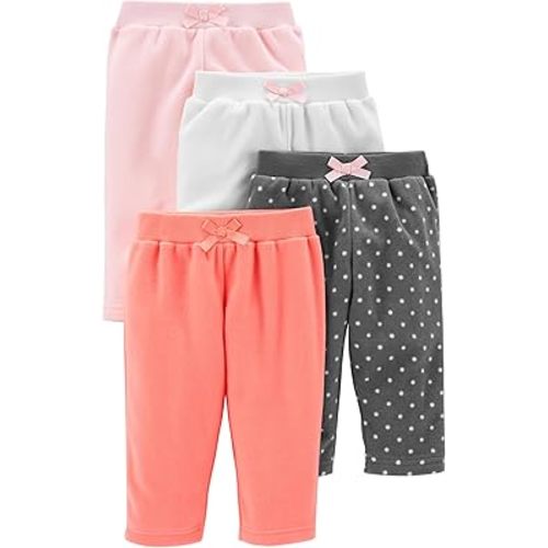 Simple Joys by Carter's Baby Girls' 4-Pack Fleece Pants