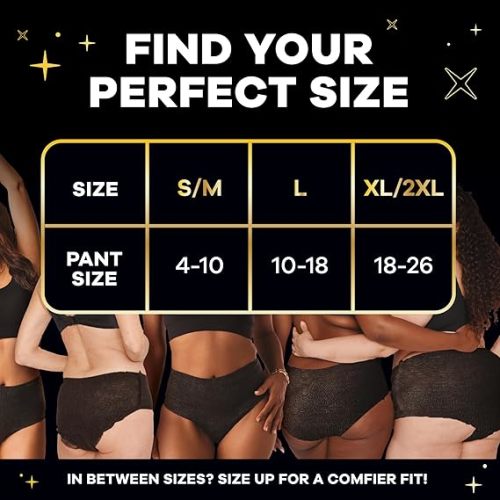 Always ZZZ Overnight Disposable Period Underwear for Women Small/Medium, 360° Coverage for Worry-Free Nights, 14 Count (2 Packs of 7)