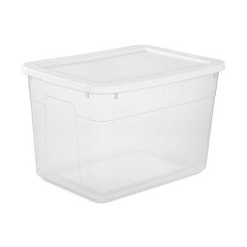 70qt Clear Storage Box With White Lid - Room Essentials™