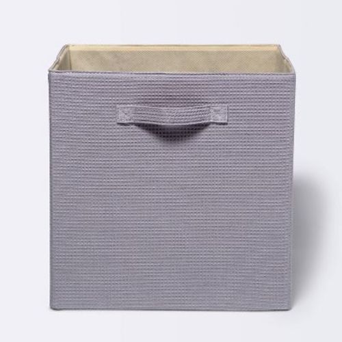 Waffle Weave 13"x13" Storage Cube - Cloud Island™ Pink