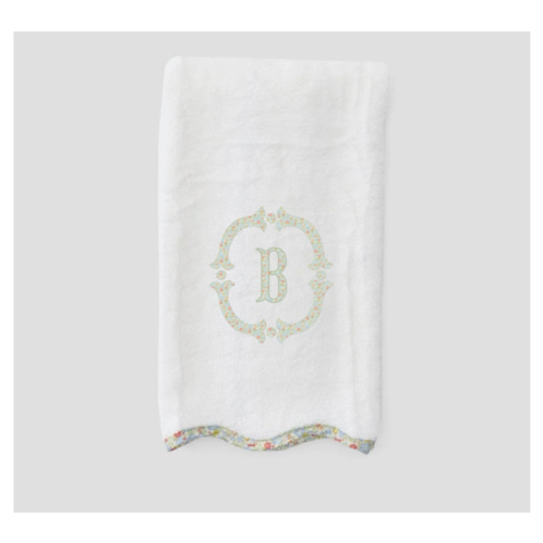 Scallop Hand Towels piped with Liberty London (pair)