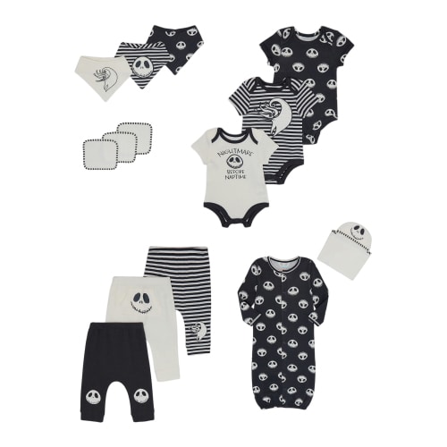 Disney Baby Wishes + Dreams Nightmare Before Christmas Layette Shower Gift Set Bundle, 14-Piece, Sizes Newborn-12 Months
