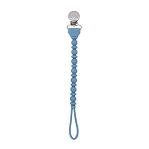 Amazon.com : Itzy Ritzy Silicone Pacifier Clip; 100% Silicone Pacifier Strap with Clip Keeps Pacifiers, Teethers & Small Toys in Place; Features One-Piece Design & Silicone Cord, Blue + Silver Clip : Baby