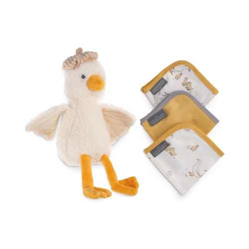 The Little Linen Co. Plush & Washers Gift Set Fuzzy Duck