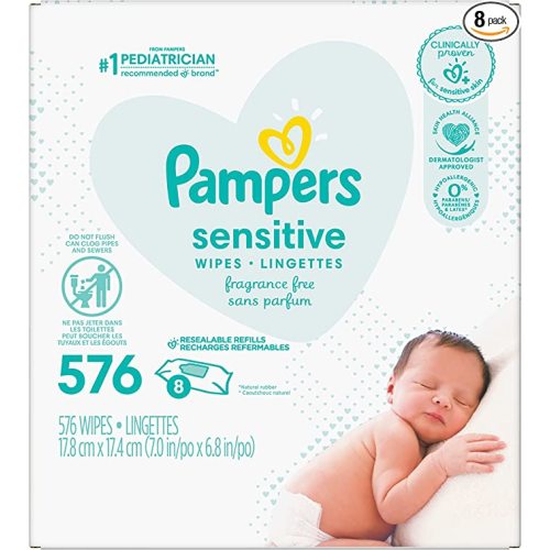 pampers sensitive baby wipes 576 ct OLD