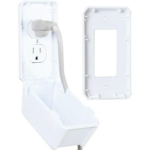EUDEMON Baby Safety Electrical Outlet Cover Box Childproof Large Plug Cover for Babyproofing Outlets Easy to Install & Use (White)