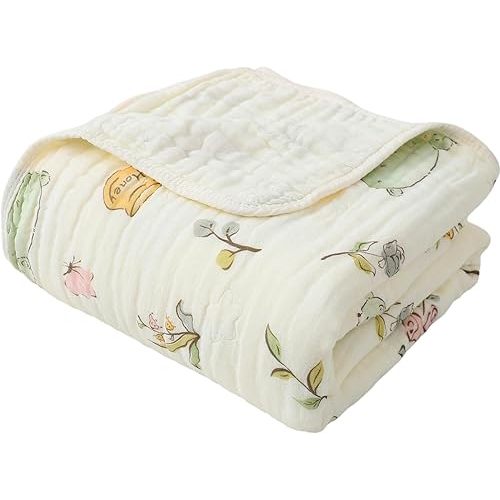Muslin Bamboo Viscose Baby Blanket, Ultra Soft All-Purpose Unisex 43 x 43 inches