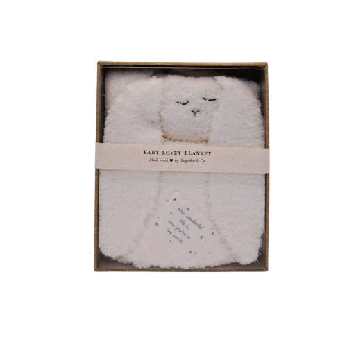 "How wonderful life is" Bunny Baby Lovey Blanket