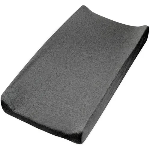 HonestBaby Boys Organic Cotton Changing Pad Cover, Gray Charcoal, One Size
