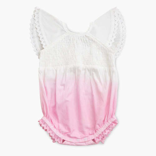 Smocked Bubble Romper - Organic Baby Clothes - Monica + Andy