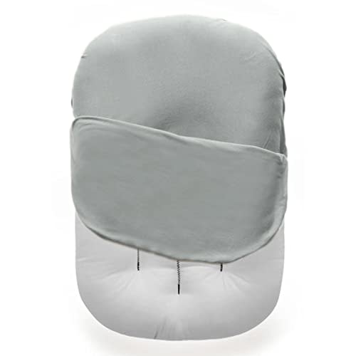 MOZAH Newborn Lounger Cover - Soft Cotton Slipcover Fitting Most Infant Loungers and Baby Nest Loungers (Belgian Grey)