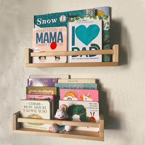 Gneric Floating Shelves for Wall - 2 pack in Natural Wood