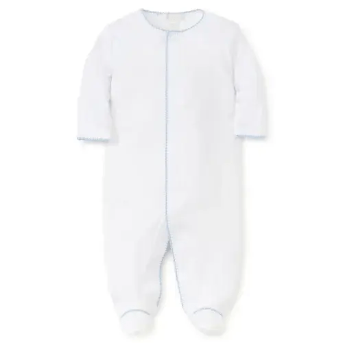 White/Blue New Premier Basics Footie
