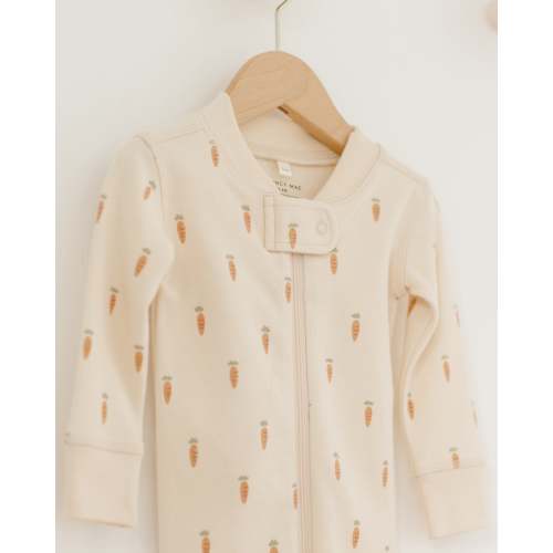 6-12M Zip Longsleeve Sleeper || Carrots – Quincy Mae