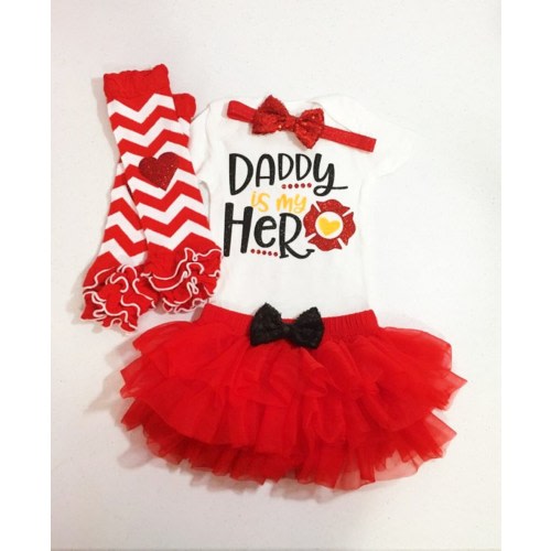 Girl Firefighter Outfit, Daddy Is My Hero, Baby Girl Firefighter Outfit, Baby Firefighter Outfit, Daddy Is My Hero Outfit