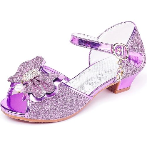 Osinnme Toddler Little Big Kid Girls Wedding Sandals - 13 Little Kid - Purple