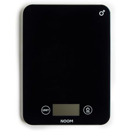 Noom Digital Kitchen Scale: Accurate Precision, LCD Display for Clarity, Stylish Black, Blue, or Off-White. Battery Included for Seamless Operation. (Black)