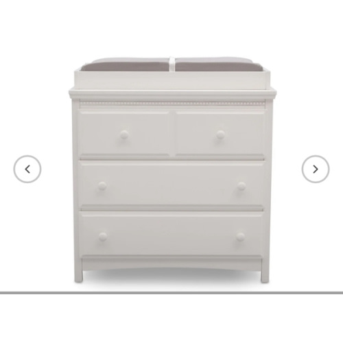 Emerson 3 Drawer Dresser with Changing Top and Interlocking Drawers | Delta Children