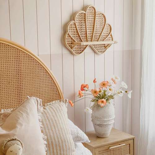 Ariel Rattan Shell Shelf