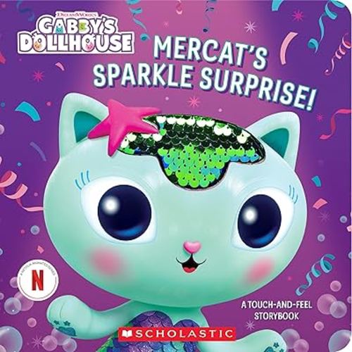 MerCat's Sparkle Surprise!: A Touch-and-Feel Storybook (Gabby's Dollhouse)