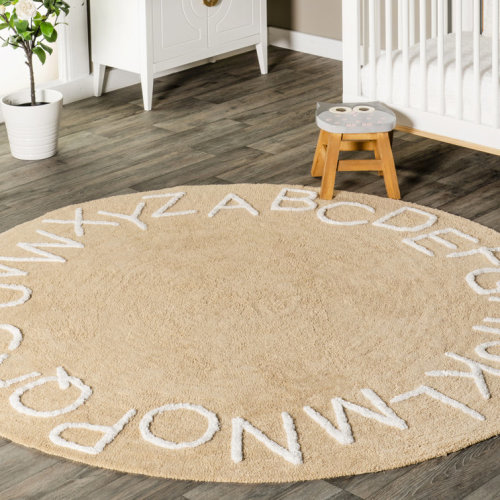 Alphabet SpinCleanhable Rug
