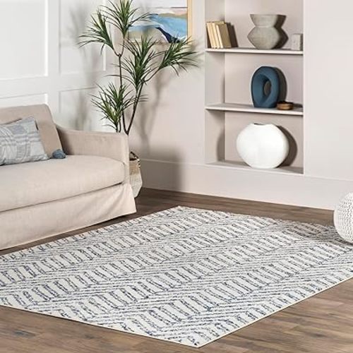 nuLOOM Rosanne Transitional Striped Area Rug, 5x7, Blue