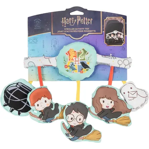 KIDS PREFERRED Harry Potter Stroller Activity Toy with Crinkle, Mirror, and Tactile Features – Fits Most Strollers