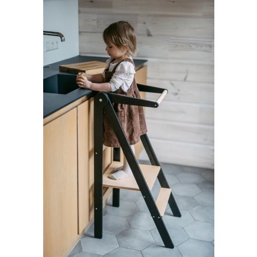 Adjustable Height Helper Stool, Montessori tower, Foldable kitchen tower, Kitchen tower helper, Step stool, Montessori furniture
