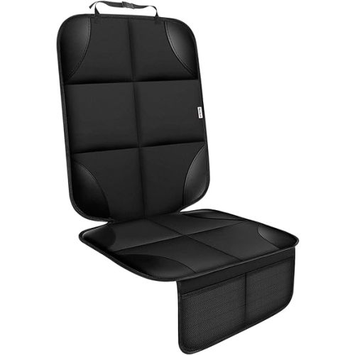 Meolsaek Car Seat Protector for Child Car Seat, 600D Fabric Waterproof Car Seat Cover with Non-Slip Backing, Under Baby Car Seat from Pressure Marks