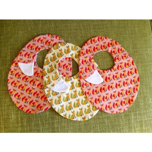 FOXY Bibs Baby sewin pattern Pdf, children toddler Baby Girl Boy newborn 3 6 9 12 18 months 2 3 4 5 6 years Woven and Knit, Instant Download