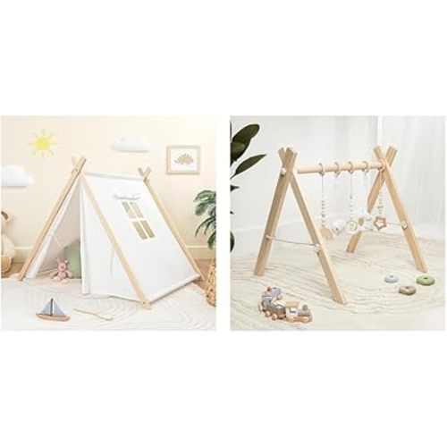 Comfy Cubs Kids Play Tent and Baby Play Gym Set - Bundled