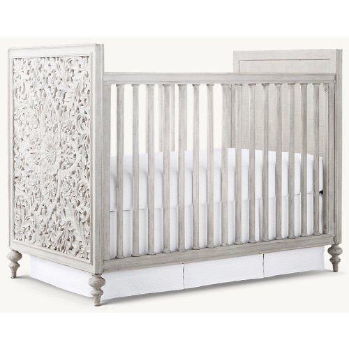 Zoe Carved Wood Panel Crib | RH Baby & Child