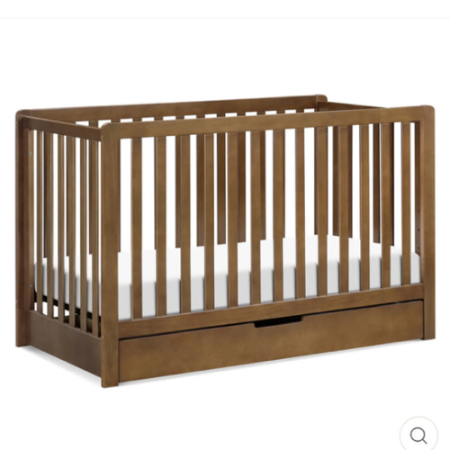 Colby 4-in-1 Convertible Crib with Trundle Drawer Walnut