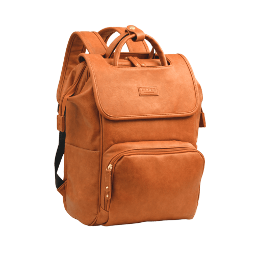 La Madison™ - Elegant Vegan Leather Diaper Bag Backpack