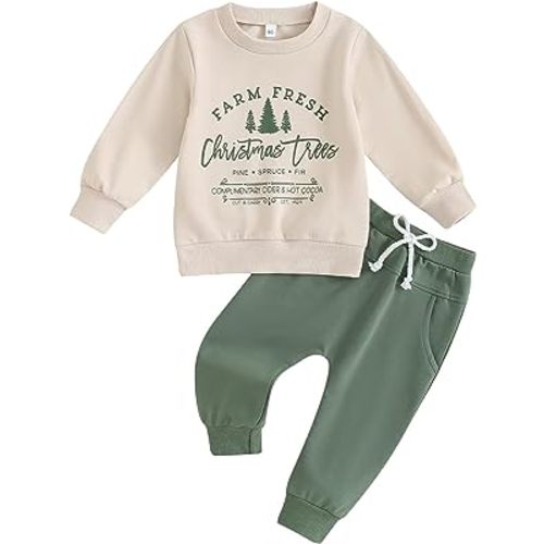 Infant Baby Boy Halloween Pants Outfits Long Sleeve Shirts Pumpkin Sweatshirt Pants Infant Fall Winter Clothes Set