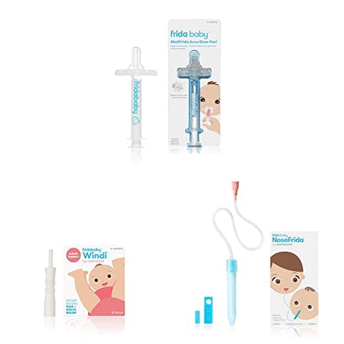  Frida Baby MediFrida The Accu-Dose Pacifier Baby Medicine  Dispenser + Baby Nasal Aspirator NoseFrida The Snotsucker : Baby