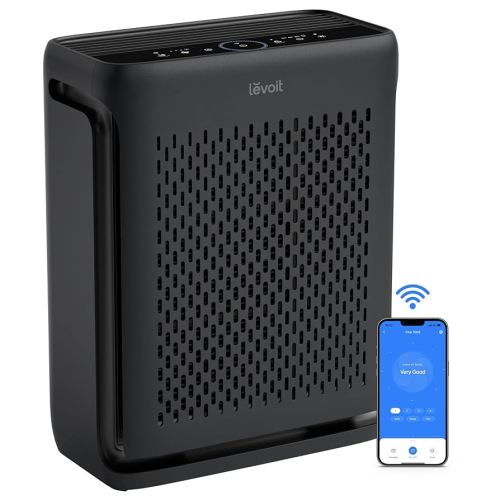LEVOIT Air Purifier for Home Large Room Up to 1073Ft² with Air Quality Monitor, AHAM VERIFIDE, Smart WiFi, Washable Pre-Filter, HEPA Sleep Mode for Pets, Allergies, Dust, Pollen, Vital 100S-P, Black