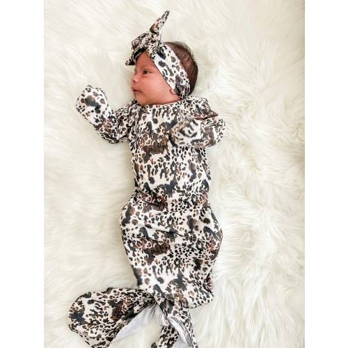 Cow gown, baby gown, baby cow gown, going home outfit, baby, gown for baby