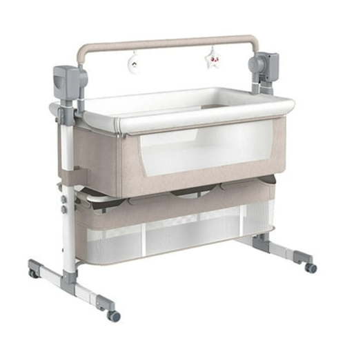 Automatic Rocking Recliner Crib Remote Control Baby Bassinets and Cradles with Bluetooth Music Speaker
